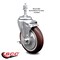 Service Caster 5 Inch Maroon Polyurethane Wheel Swivel 3/8 Inch Threaded Stem Caster with Brake SCC-TS20S514-PPUB-MRN-TLB-381615 - alternate 1